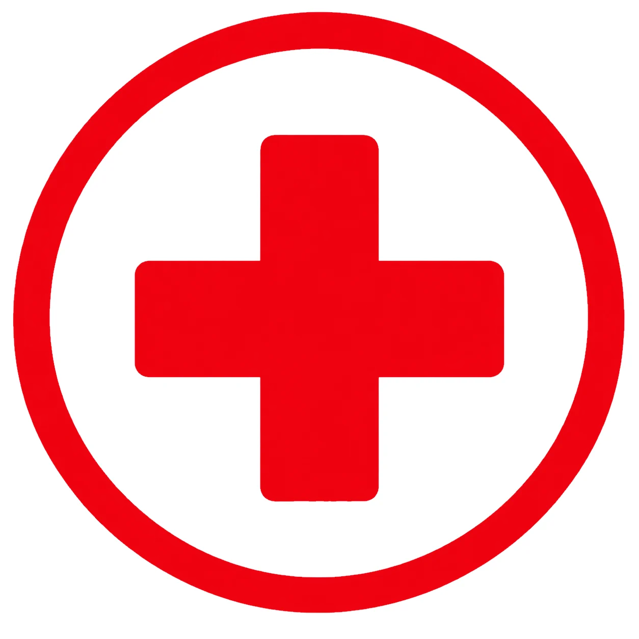 plus sign in a red circle