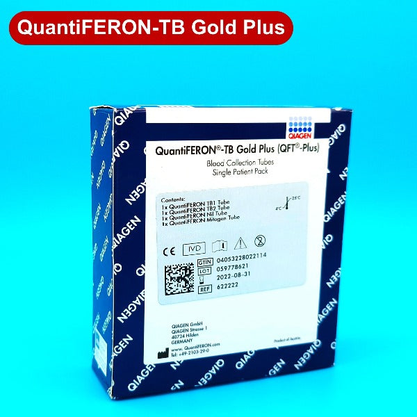 Small Quantiferon box containing TB testing tubes