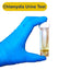 Gloved hand holding urine container