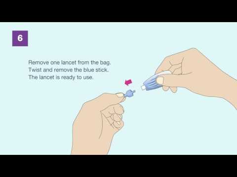 Video instructions on how to do a finger prick blood test
